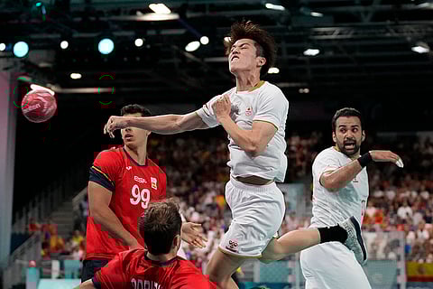 Men's handball match between Japan and Spain